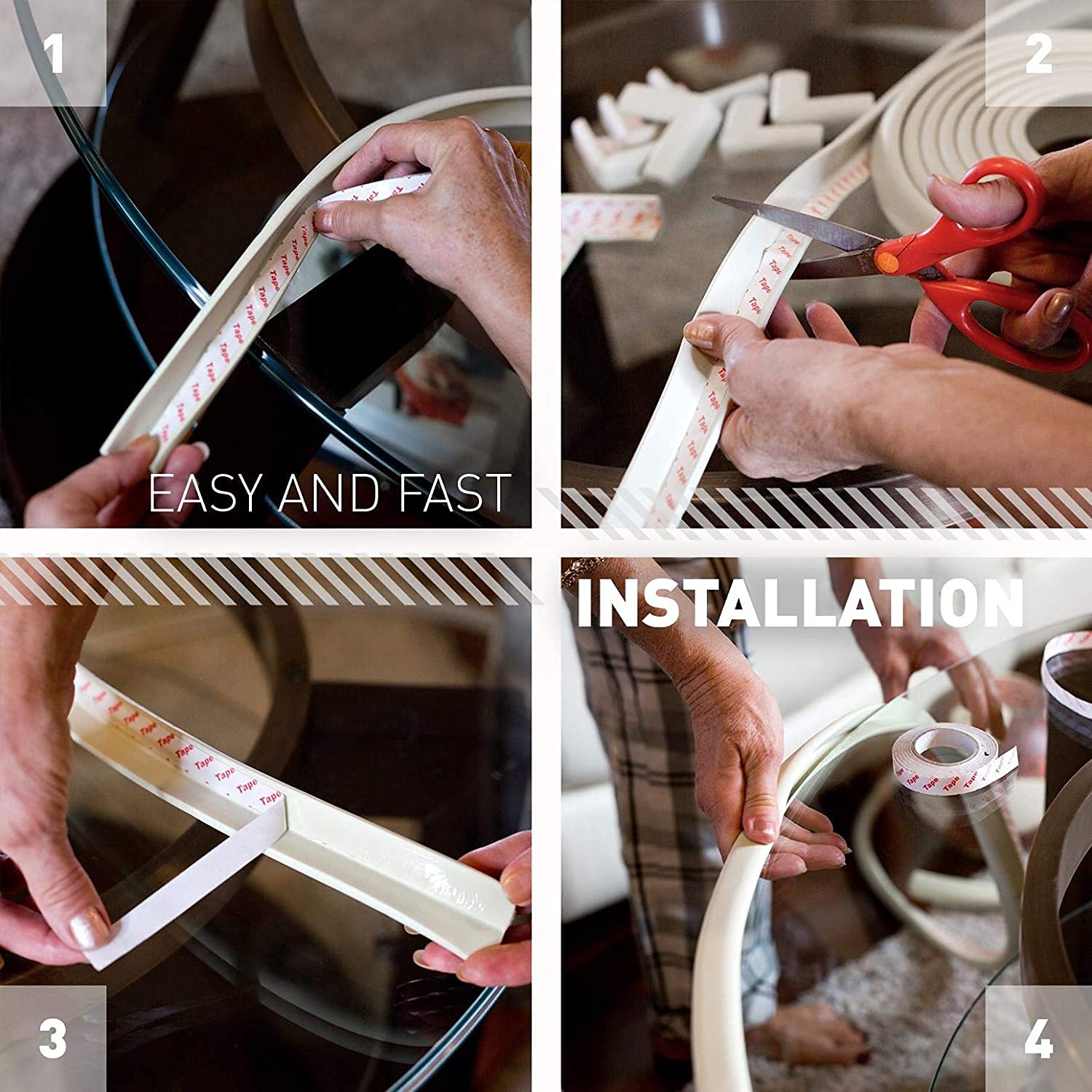 7557 Corner Proofing Edge Protector Safe Corner Cushion for Table, Baby Safety Bumper Guard,Furniture, Bed, Soft Rubber Corner Protectors for Kids (2 Mtr) 7557 Corner Proofing Edge Protector Safe Corner Cushion for Table, Baby Safety Bumper Guard,Furniture, Bed, Soft Rubber Corner Protectors for Kids (2 Mtr)